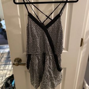 Black and white romper size large